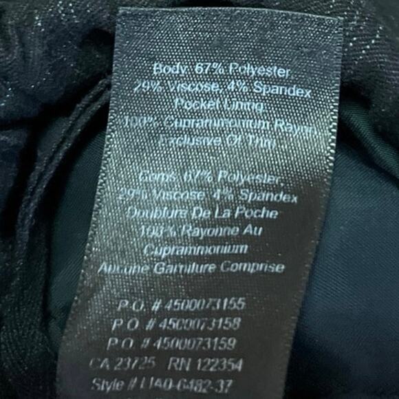 Aritzia The Group Babaton Black Plaid Tartan Straight Cropped Trousers Pants XS - Picture 5 of 5